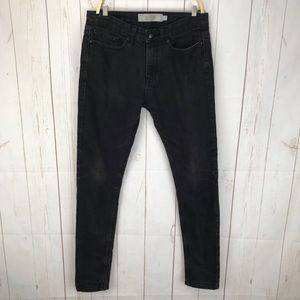 Topman Washed Black Spay On Skinny Jeans Size 32